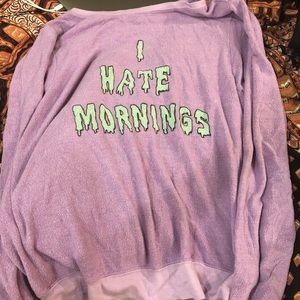 Wildfox I hate mornings crewneck sweatshirt